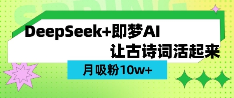 用DeepSeek做AI 古诗词视频，涨粉 10W+(保姆级教程)-网创168