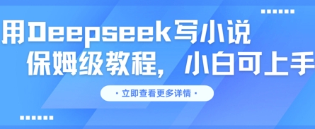 用Deepseek写小说，保姆级教程，小白可实操-网创168