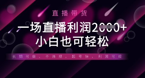 半无人直播带货，一场利润数张，适合所有平台玩法，小白也可轻松-网创168